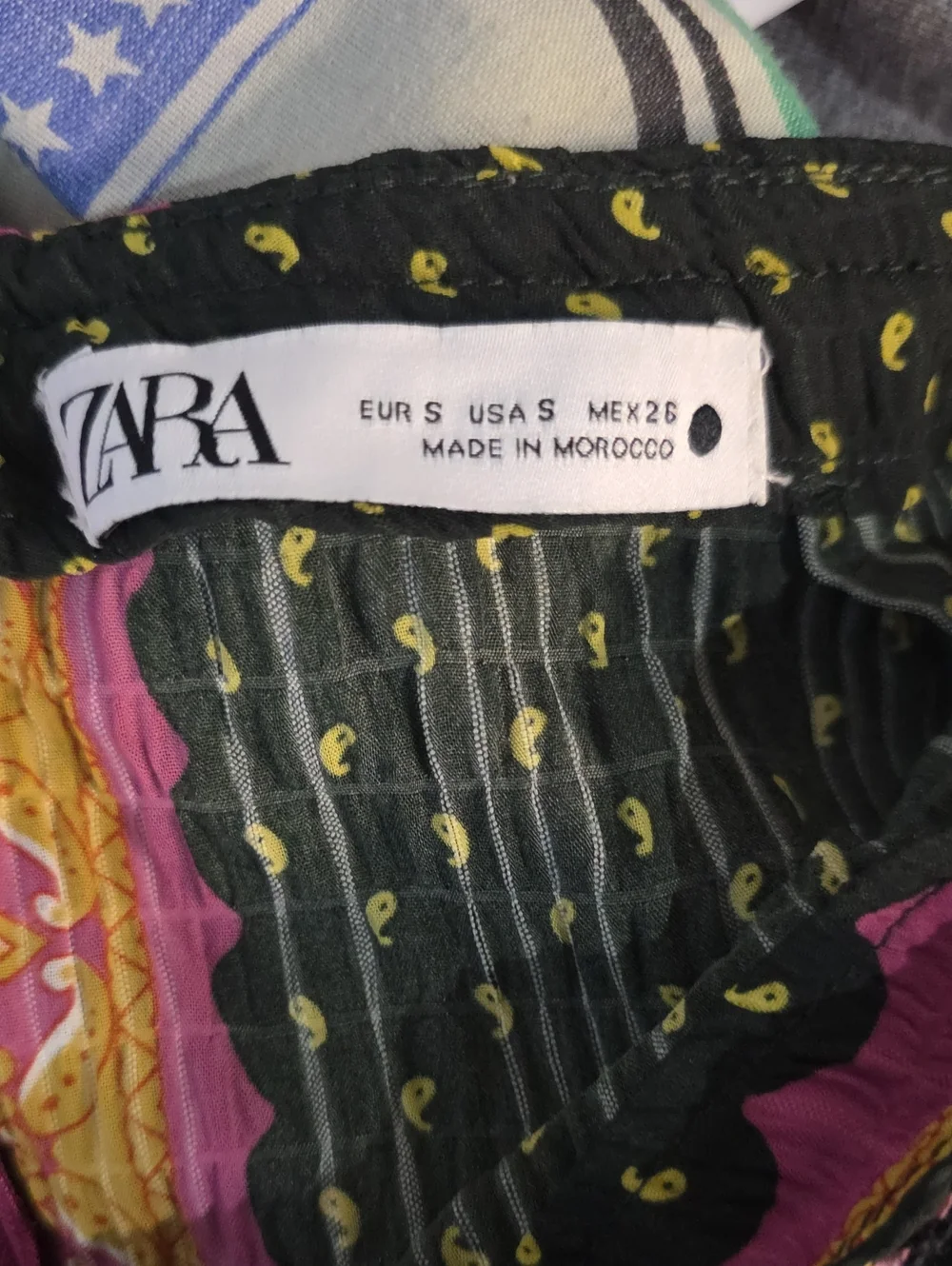 Zara Black, Magenta & Gold Tie-Front Mini Skirt